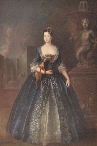 antoine pesne Portrait of Anna Orzelska with a pug. china oil painting image